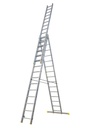 Drabina aluminiowa profesjonalna 3-elementowa 15-stopniowa Bayersystem