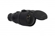 Gniazdo przenośne GUMA pojedyncze z uziemieniem IP44