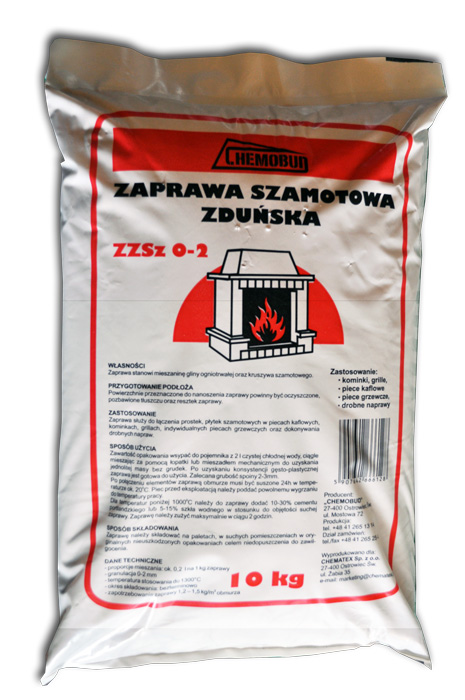 Zaprawa szamotowa WOREK (10kg)