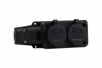 Gniazdo przenośne GUMA podwójne z uziemieniem IP44