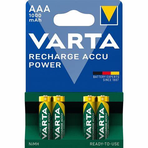 Akumulatorki R3 1000mAh VARTA AAA R03 (4szt)