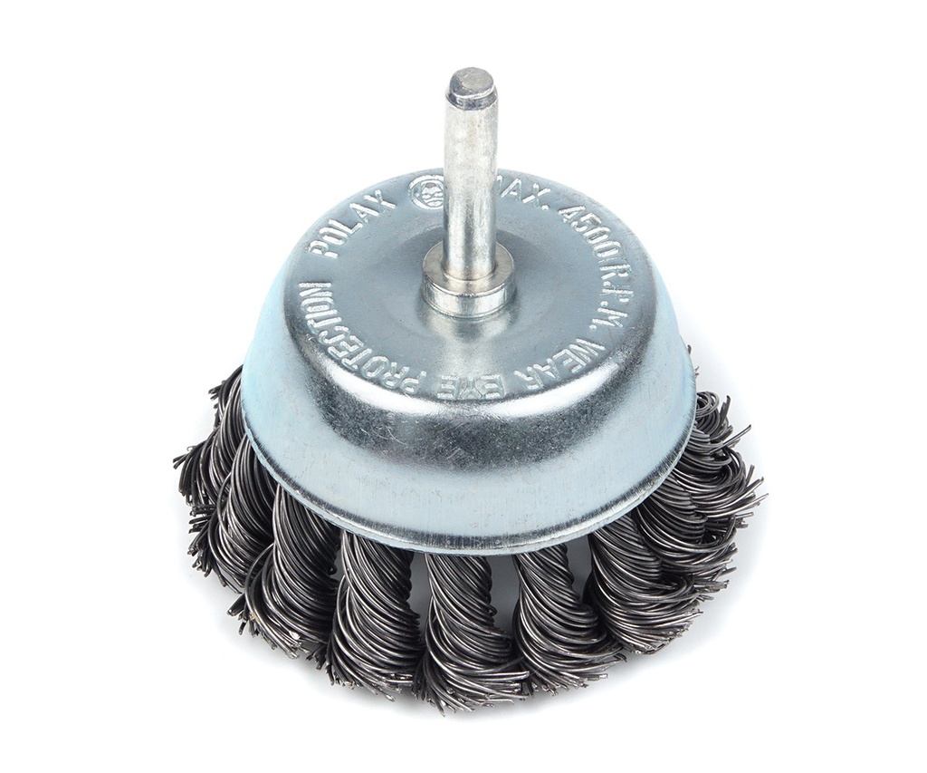 Szczotka czołowa do wiertarki 1/4" 75mm
