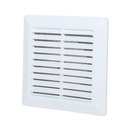 Kratka wentylacyjna skośna 14x14 z siatką 125 biała