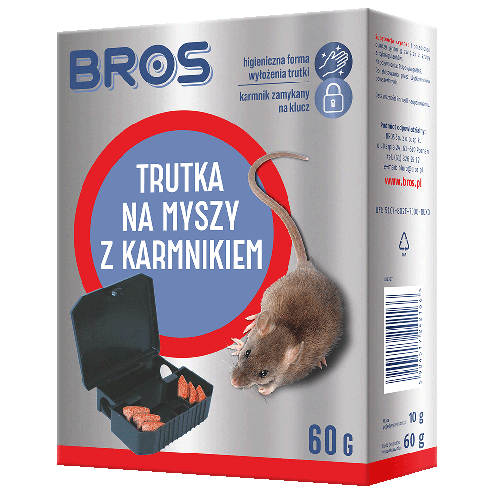 Trutka na myszy z karmnikiem 60g