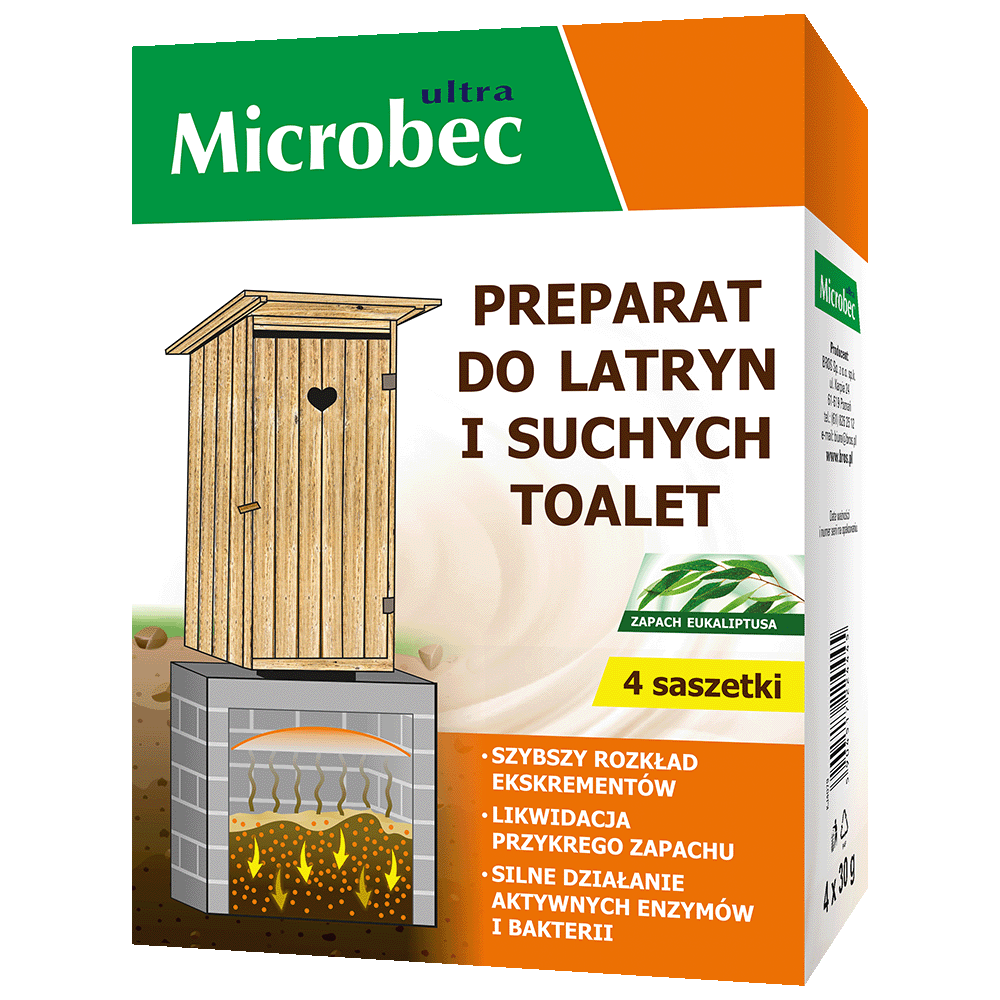 MICROBEC Preparat do latryn i suchych toalet 4x30g