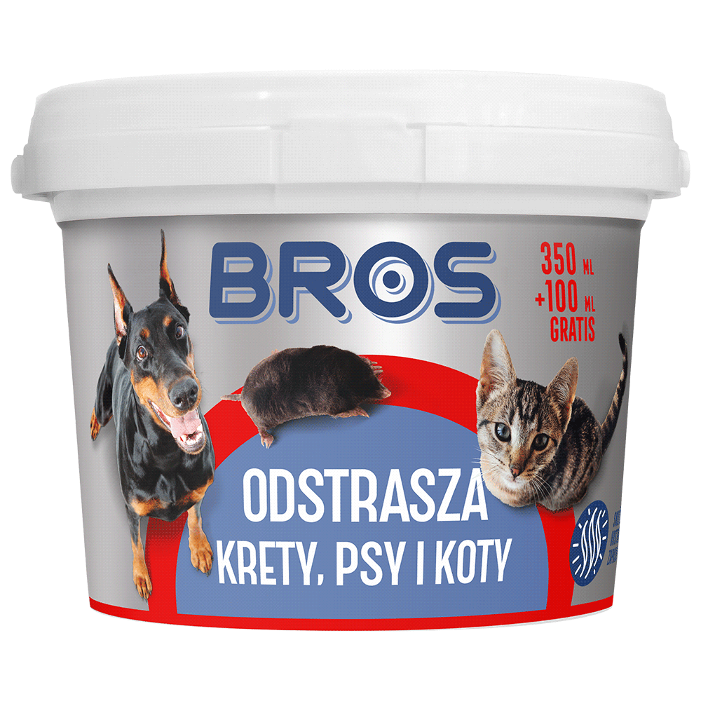 Odstrasza krety, psy i koty 350ml + 100ml gratis