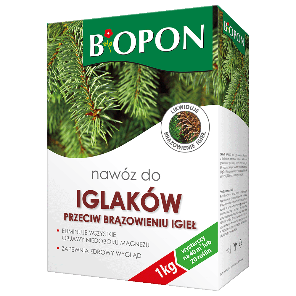 Nawóz do iglaków przeciw brązowieniu igieł 1kg
