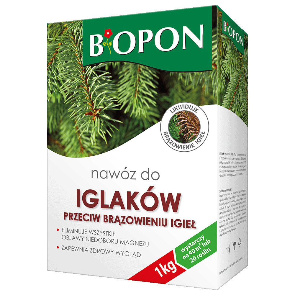 Nawóz do iglaków przeciw brązowieniu igieł 1kg
