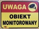 tablica UWAGA OBIEKT MONITOROWANY