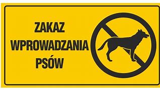 tablica ZAKAZ WYPROWADZANIA PSÓW