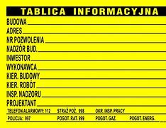 tablica INFORMACYJNA BUDOWY 500x700