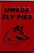 Tabliczka aluminiowa "uwaga zły pies" (14x20)