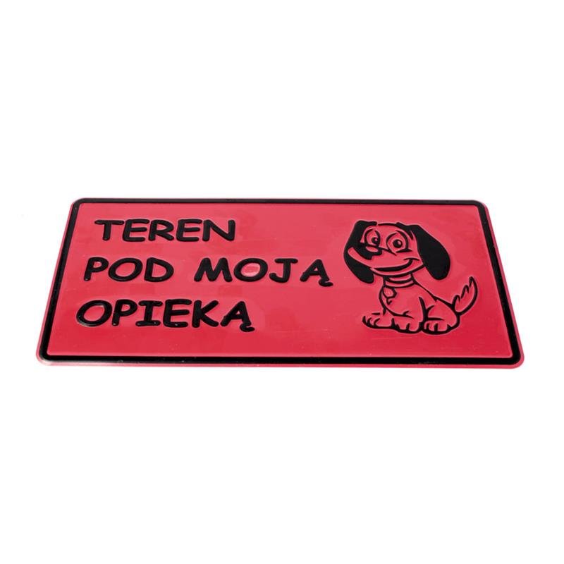 Tabliczka aluminiowa "teren pod moją opieką" (14x28)