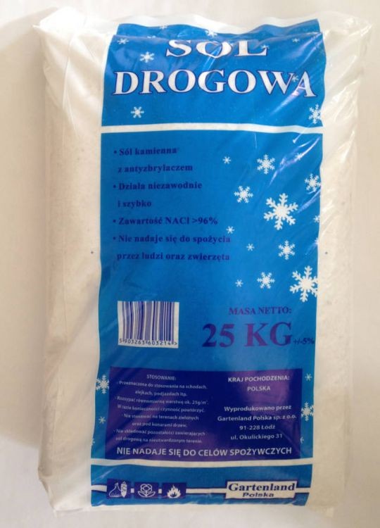 Sól drogowa opakowanie 25 kg