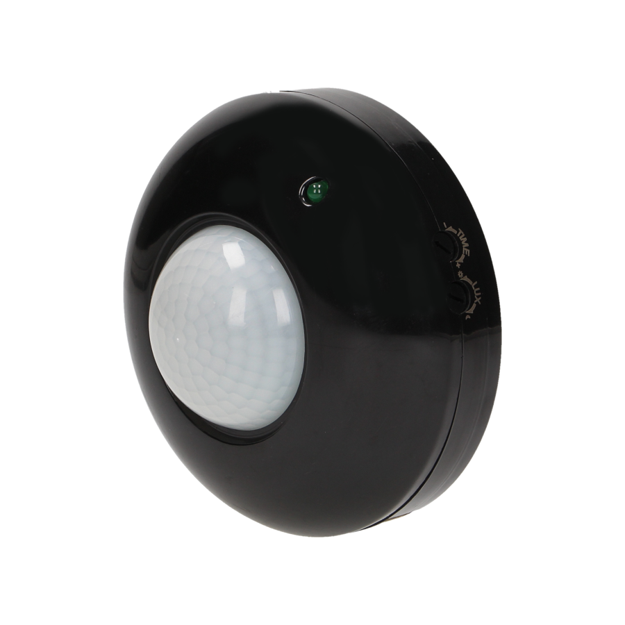 Czujnik ruchu sufitowy czarny 1200W 360st. IP20 OR-CR-203/B