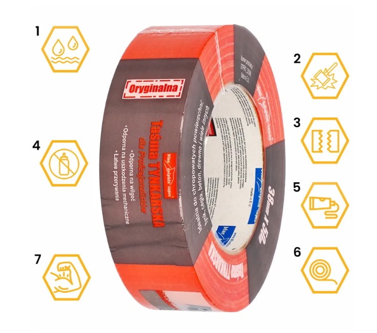 Taśma tynkarska do chropowatej powierzchni 38x50