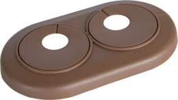 Rozeta maskująca podwójna fi 18 ORZECH