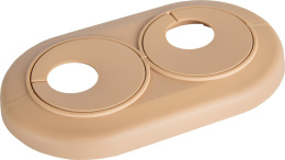 Rozeta maskująca podwójna fi 16 DĄB