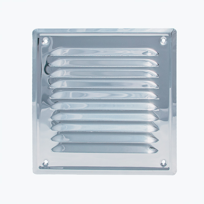 Osłona wentylacyjna metalowa skośna z siatką 14/14 chrom nierdzewna