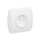 AKORD Gniazdo wtyczkowe pojedyncze bez uziemienia, biały, 16A AG1