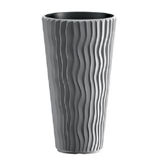 Doniczka SANDY SLIM szary kamienny 300