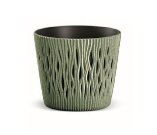 Doniczka SANDY ROUND ECO zielony 160