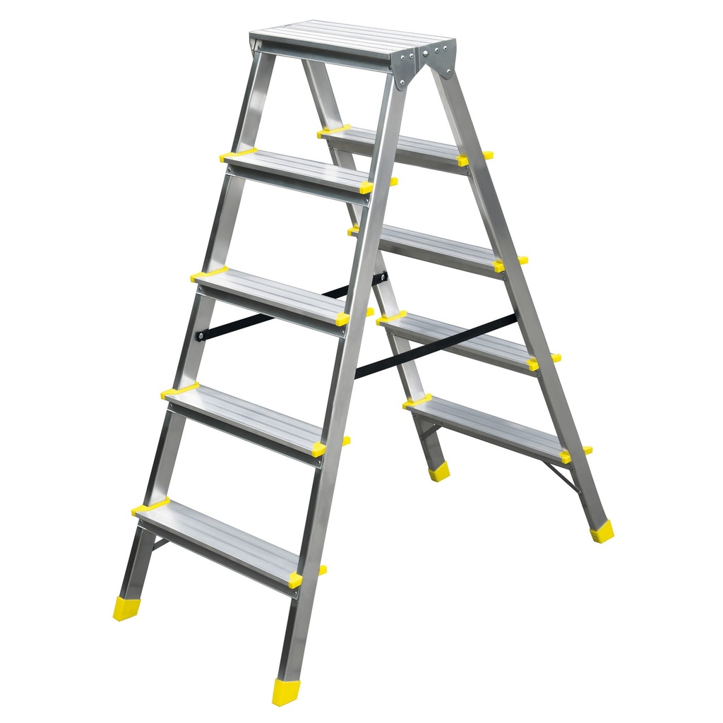 Drabina aluminiowa obustronna 5 stopniowa 150kg Bayersystem