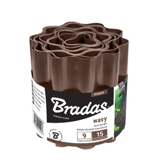 Obrzeże trawnikowe-falowane 9x10 Brąz