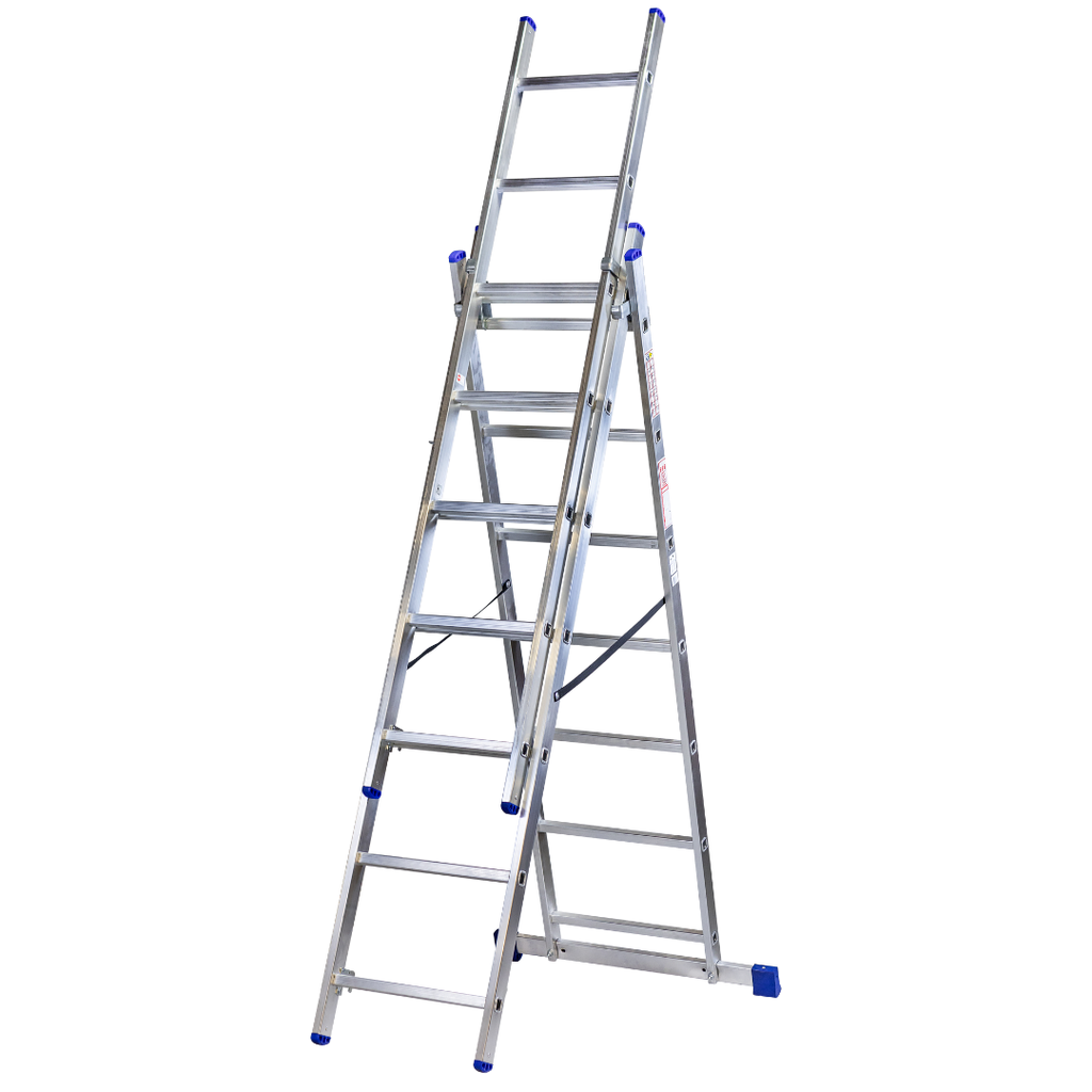 Drabina aluminiowa profesjonalna 3-elementowa 7-stopniowa Kastom