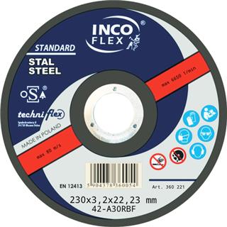 Tarcza do metalu WYPUKŁA A42 230X3,2 INCO