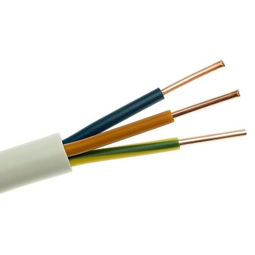 [P YDY 3X4] Przewód instalacyjny okrągły 450/750V YDY 3x4 (100mb)