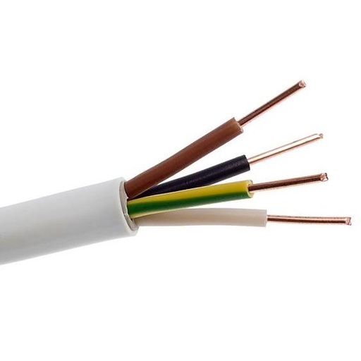 [P YDY 4X2,5] Przewód instalacyjny okrągły 450/750V YDY 4x2,5 (100mb)
