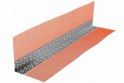 [NALS SIAT 25 EX] Narożnik aluminiowy z SIATKĄ-20cm (23x23x0,3) 2,5m