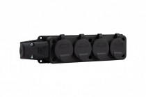 [GNP G4X2P+Z] Gniazdo przenośne GUMA poczwórne z uziemieniem IP44