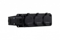 [GNP G3X2P+Z] Gniazdo przenośne GUMA 3x potrójne z uziemieniem IP44