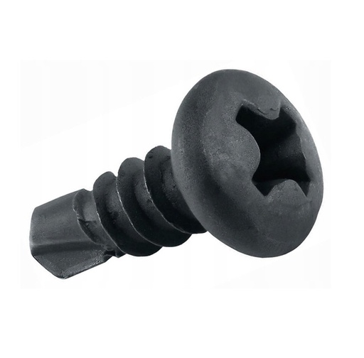[WTF  100] Blister Wkręt samowiercący do łączenia profili metalowych TEX 3,5x9,5 czarny 100szt.