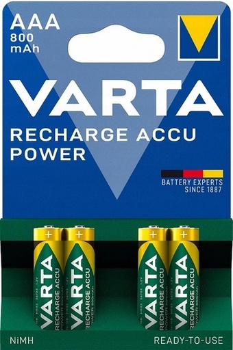 [BAT AKU R3/800] Akumulatorki R3 800mAh VARTA AAA R03 (4szt)