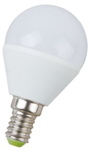 [ZLED E14 K 08 C] Żarówka E14 SMD 2835 G45 8W 600lm kulka biała ciepła