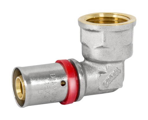 [H PEX Z0511] Kolano gwint wewnętrzny PEX zaciskany 1/2*16