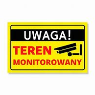 [TAB TM 350X250 PLX] tablica UWAGA TEREN MONITOROWANY