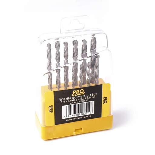 [WI KPL WM16] Wiertła do metalu 13cz 1.5-6.5mm HSS PRO-TECHNIK