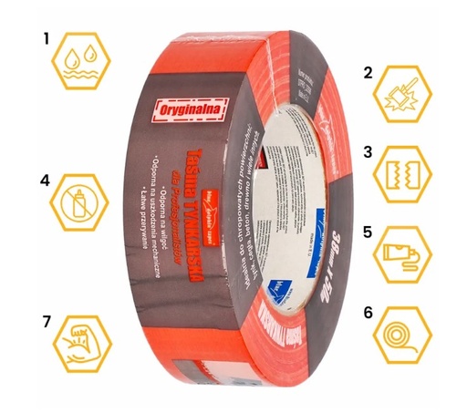 [TA TYNK4850 BLUE] Taśma tynkarska do chropowatej powierzchni 48x50