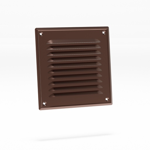 [KRMO 14X14 92 SBR] Osłona wentylacyjna metalowa skośna z siatką 14/14 brąz