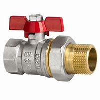 [H ZAW212] Zawór kulowy śrubunek z dławicą motylek 1/2"