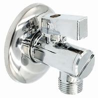 [H ZAKF1238] Zawór kulowy kątowy mini z filtrem i rozetą chrom 1/2"x3/8"