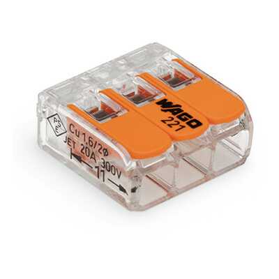 [ZZW ORG L3] Złączka WAGO na linkę z dźwigniami 3 styki ORGINAŁ