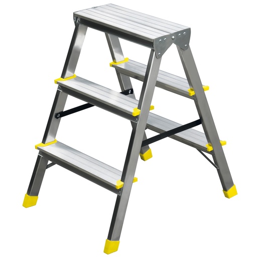 [DRAALOB3 150KG] Drabina aluminiowa obustronna 3 stopniowa 150kg Bayersystem