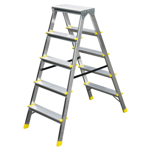 [DRAALOB5 150KG] Drabina aluminiowa obustronna 5 stopniowa 150kg Bayersystem