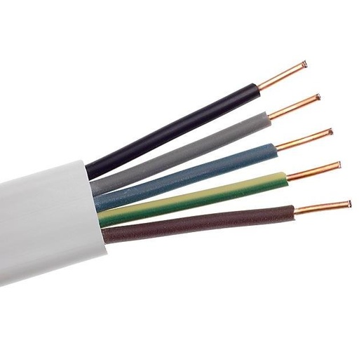 [P YDYP 5X2,5] Przewód instalacyjny płaski 450/750V YDYp 5x2,5 (100mb)
